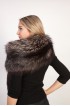 Silver fox fur scarf-collar